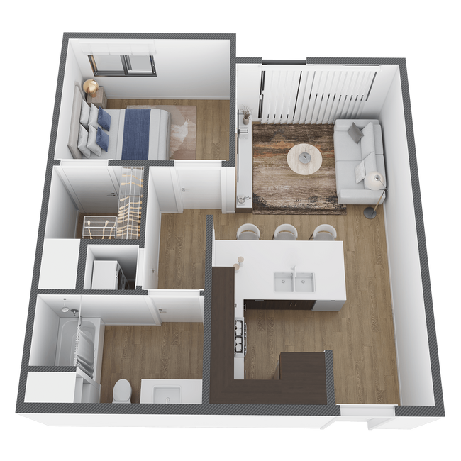 1x1 B 5206 floor plan
